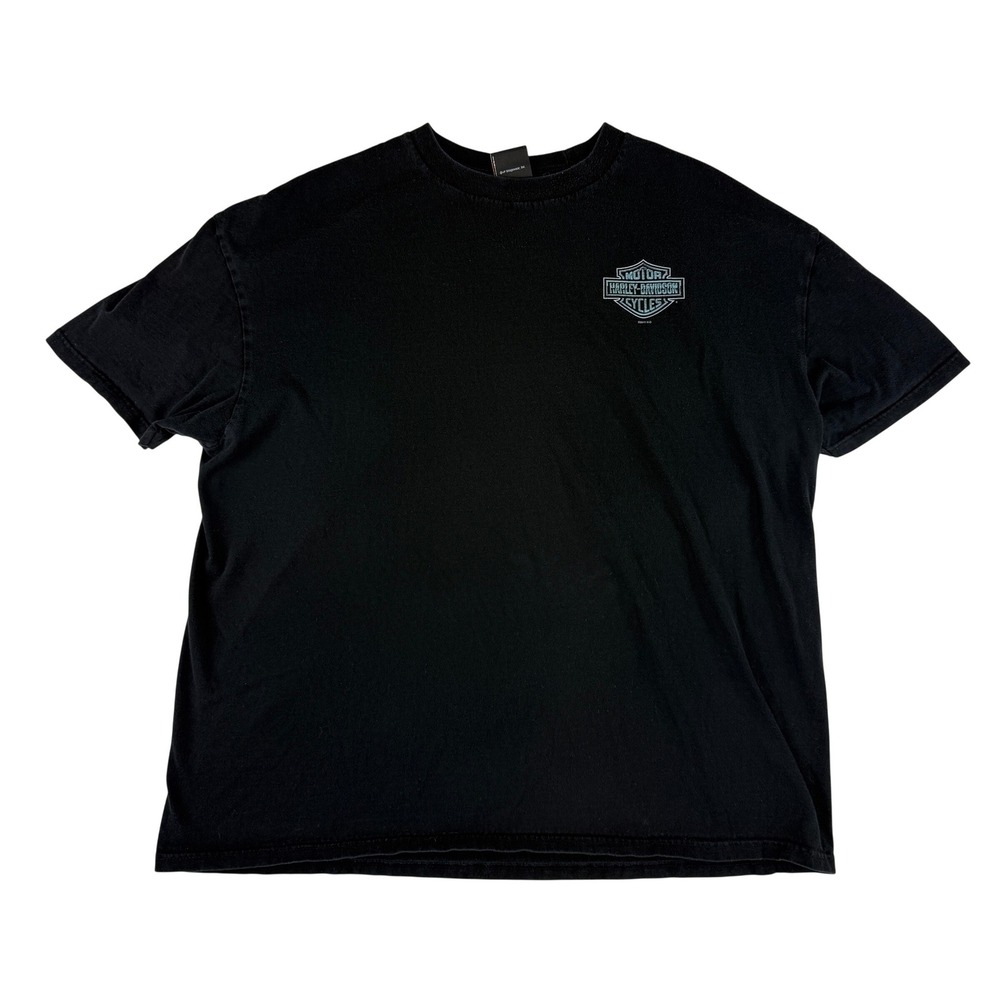 Harley-Davidson T-Shirt Mens XXL Black Stubbs Houston Texas Graphic 2011 Cotton